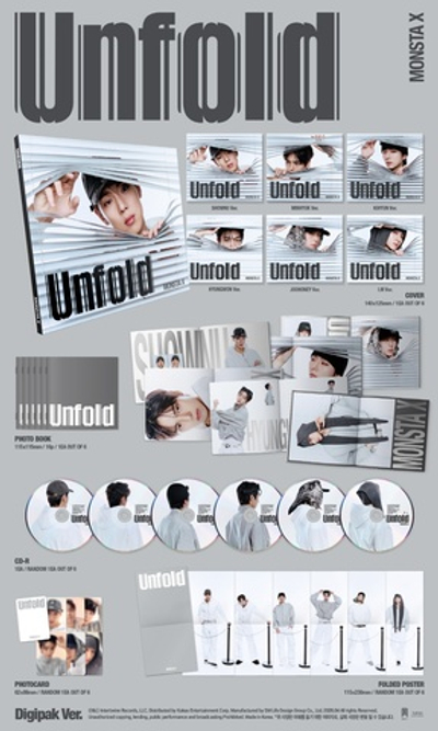 Альбом MONSTA X - Unfold American Studio Album DIGIPACK 6 Version SET