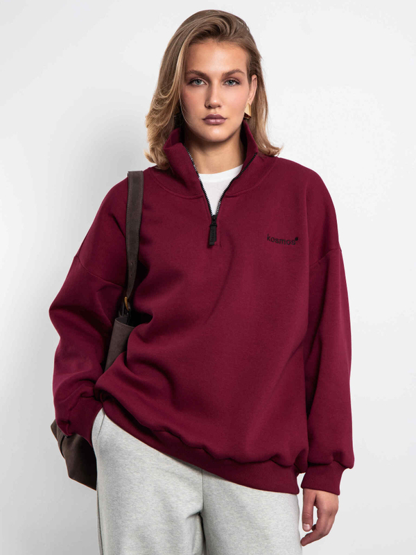 Свитшот на молнии Everest Бордо