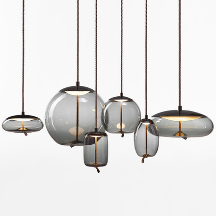 Pendant design lamp  Knot Disco by Brokis (Smoky)