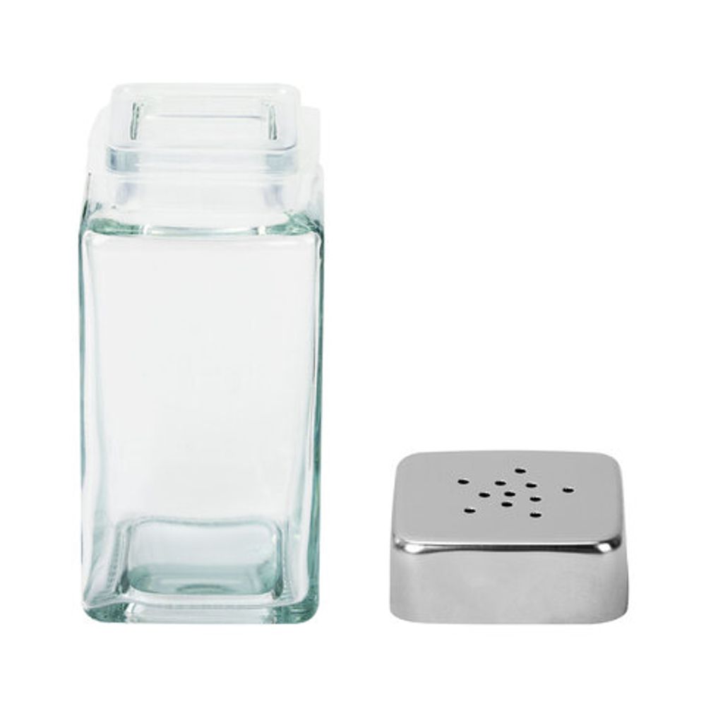 Набор для специй 2х120 мл, MAXI, солонка + перечница, стекло/сталь, квадратные, WEGLA (ВЕГЛА), 700231