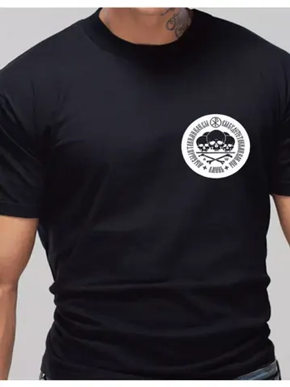 Футболка черная с принтом