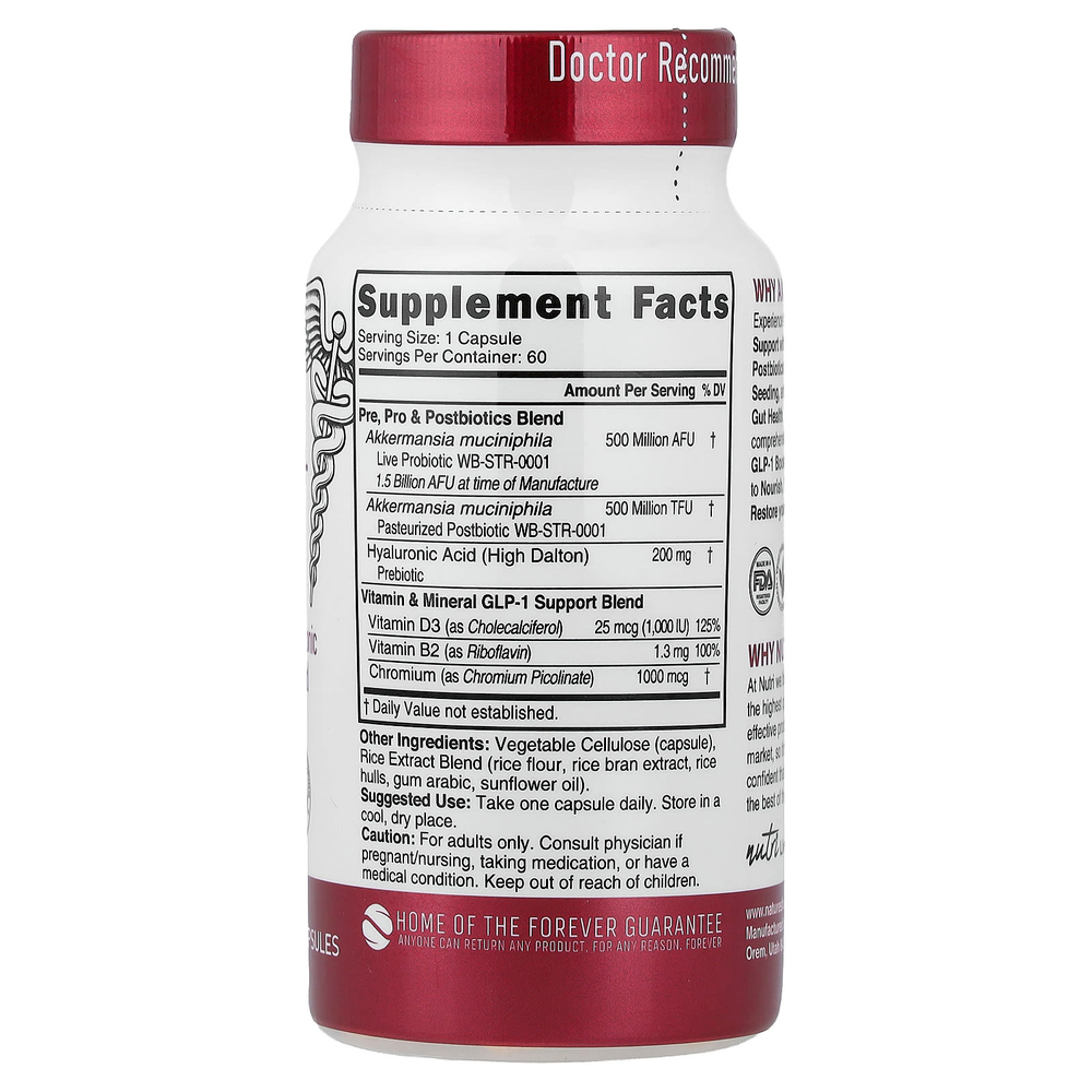 Nutri, Akkermansia+, 60 Delayed Release Vegan Capsules