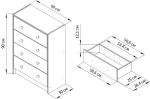белый комод деревянный 4 ящика икеа раст размеры