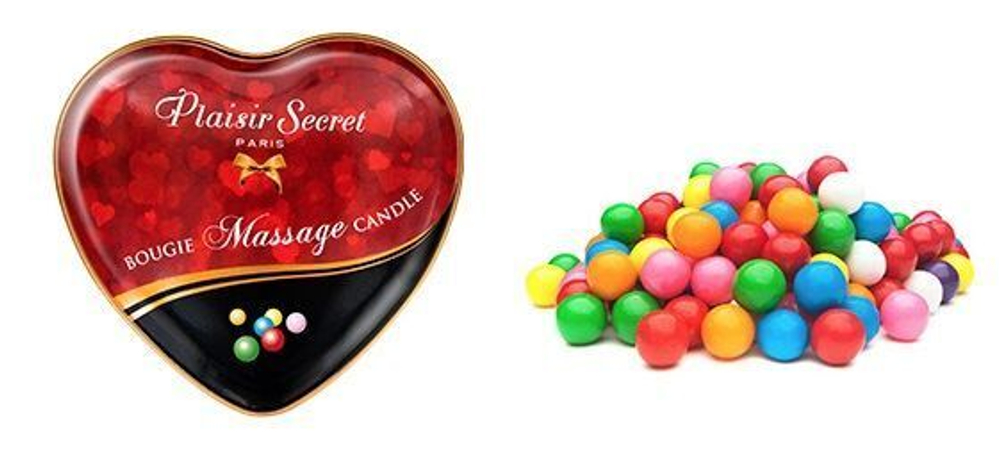 Массажная свеча с ароматом бубль-гума Bougie Massage Candle - 35 мл.