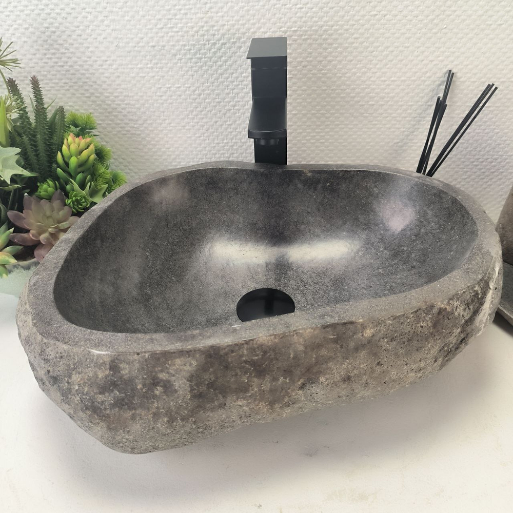 Раковина из речного камня RS-63657 (45*37*15) 0122