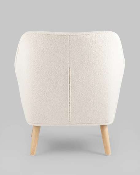 Кресло Richie, белая обивка тедди