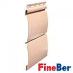Сайдинг панель Фасадная сандал 3660мм х 232мм FineBer ВlockHouse коллекция Classic Color