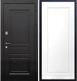 Входная металлическая дверь (RеX) РЕКС 6 Лондон Венге / ФЛ-119 Силк сноу (белый матовый, без текстуры)