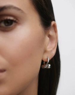 Серьги Loop Серебро 925 пробы покрытое родием