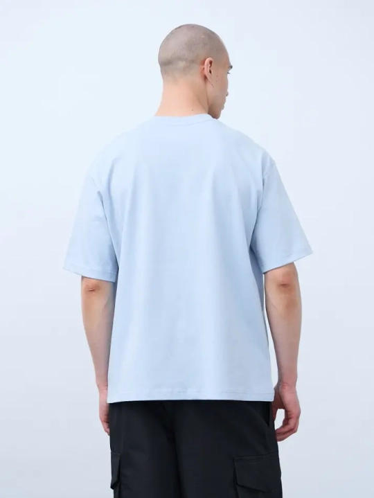 Футболка оверсайз (голубой) 230 г