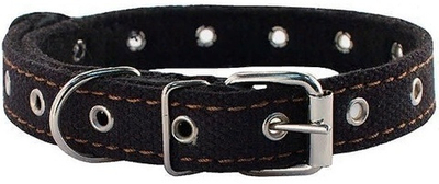 Cootton ошейник брезентовый на фетре универсальный 20 мм обхват шеи до 45 см.