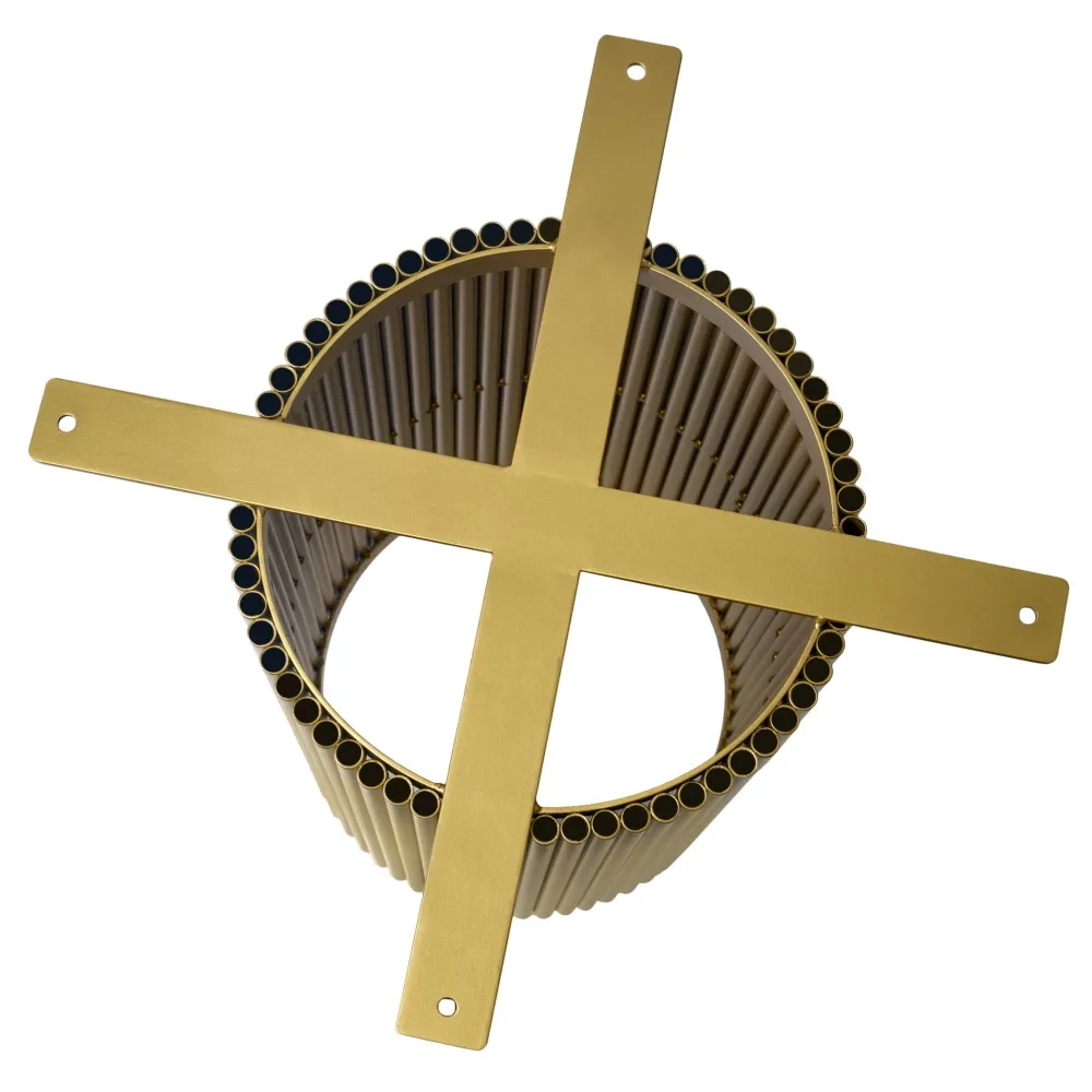 Стол Bradex Home Aura D110, керамогранит Ravena Natural, золотой