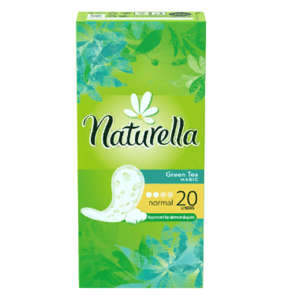 Naturella Прокладки женские гигиенические Normal, ежедневные, с зеленым чаем, 20 шт