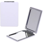 Зеркало косметическое двойное «ФРАТЕЛЛИ», прямоугольник, цвет белый, 9*6см (пакет с подвесом)