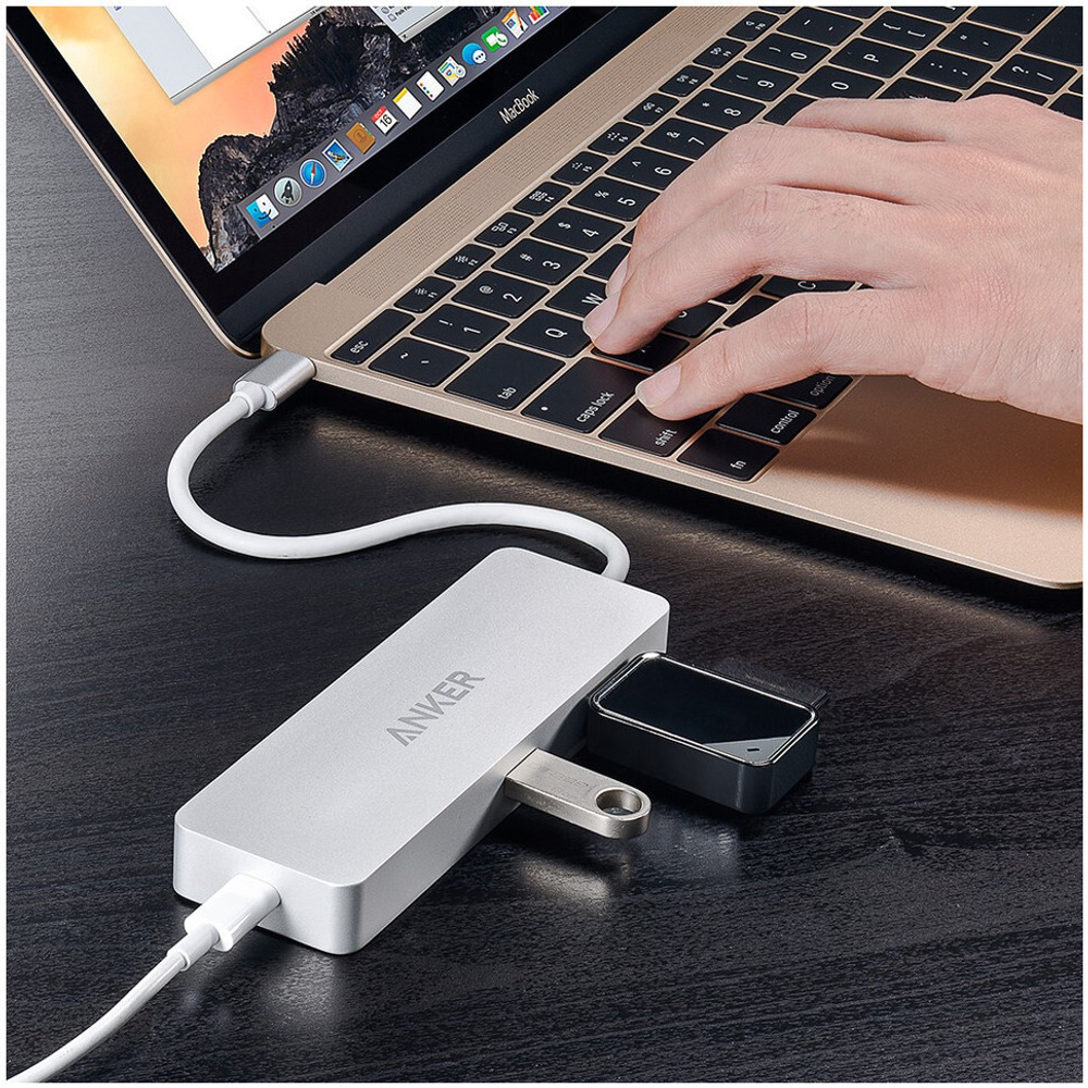 USB-концентратор Anker Premium USB-C Hub with HDMI, цвет Серебристый