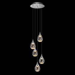 Подвесной светильник MD24001004-5A chrome/clear