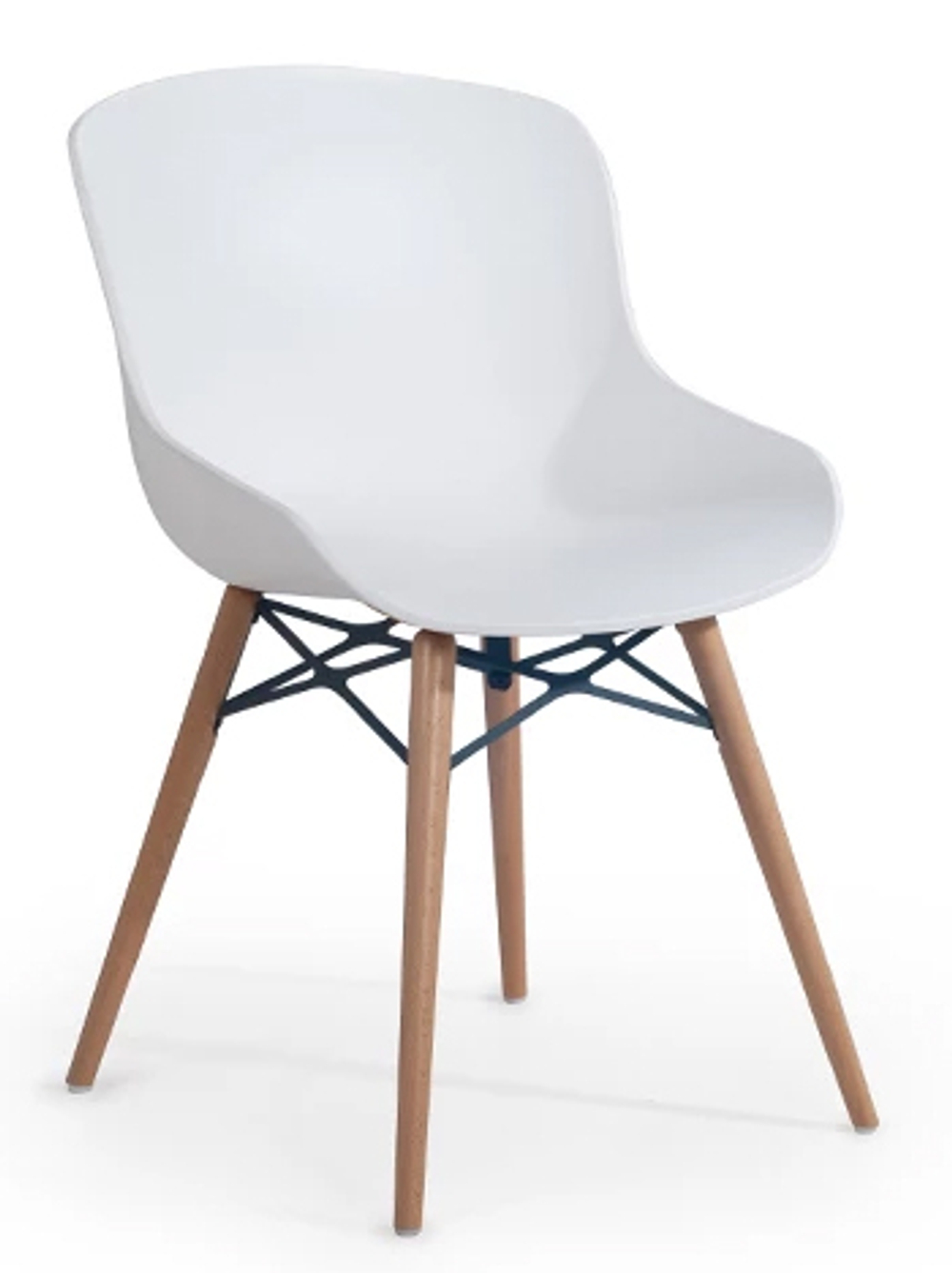 Стул пластиковый Papatya Globe-S Wox Beech, натуральный, белый