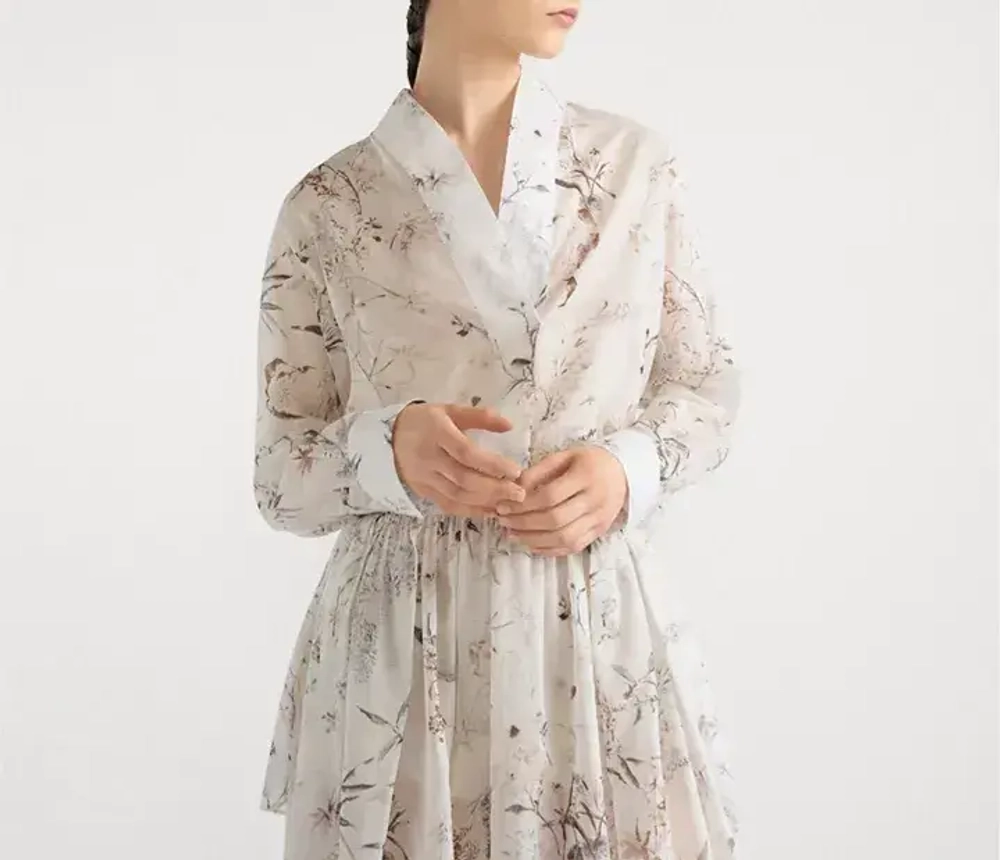 Длинная блузка с принтом Millefiori от Dior