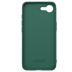 Усиленный чехол зеленого цвета (Dark Green) от Nillkin для iPhone 16e, серия Super Frosted Shield Pro