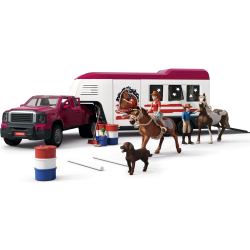 Schleich Horse Club - Грузовик с прицепом для лошадей на берегу озера 42705
