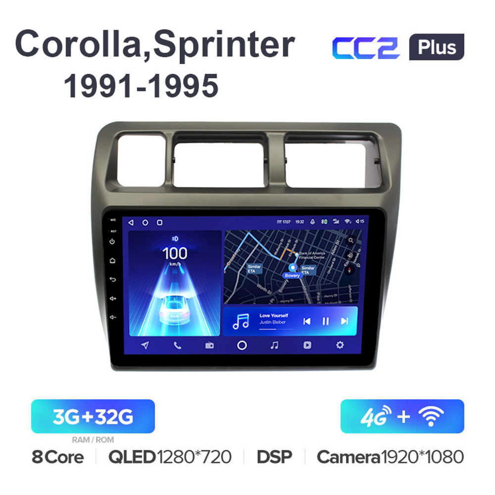 Teyes CC2 Plus 9"для Toyota Corolla, Sprinter 1991-1995