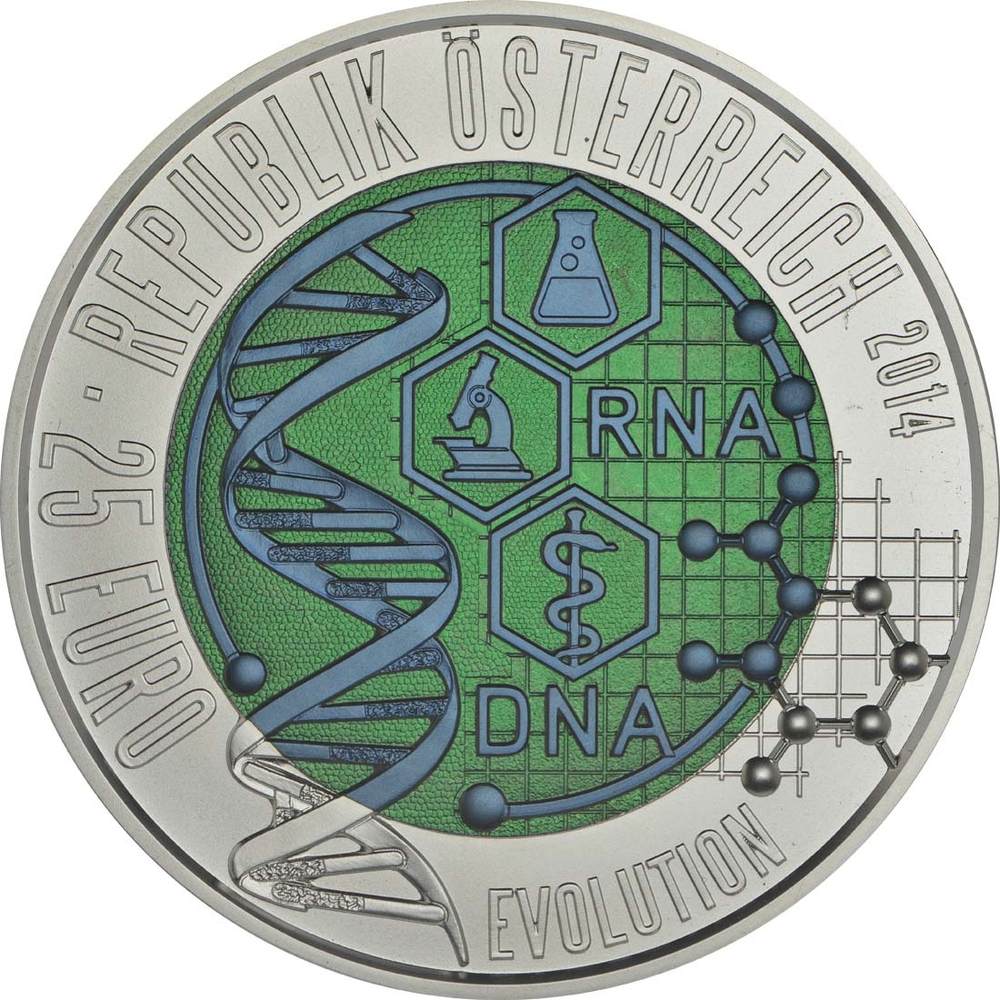 АВСТРИЯ, 2014, 25 ЕВРО [БИМЕТАЛЛ: СЕРЕБРО + НИОБИЙ]