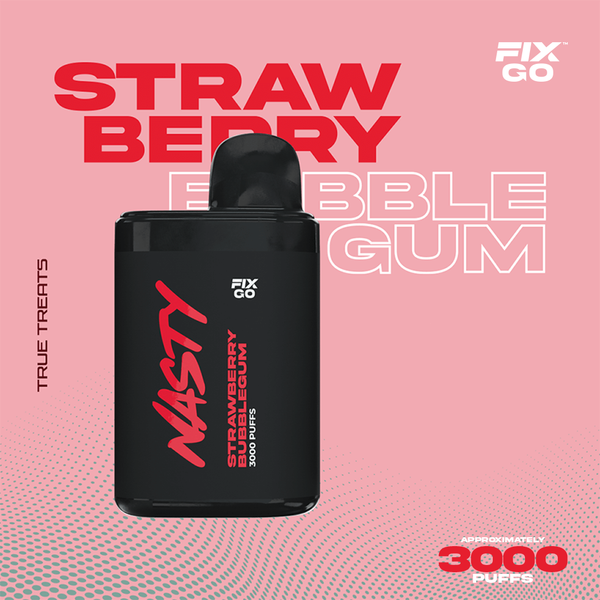 Купить Одноразовый Pod Nasty Fix Go - Strawberry Bubblegum (3000 затяжек)