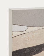 Абстрактный холст Marvilo серо-горчичного цвета 60 x 90 см