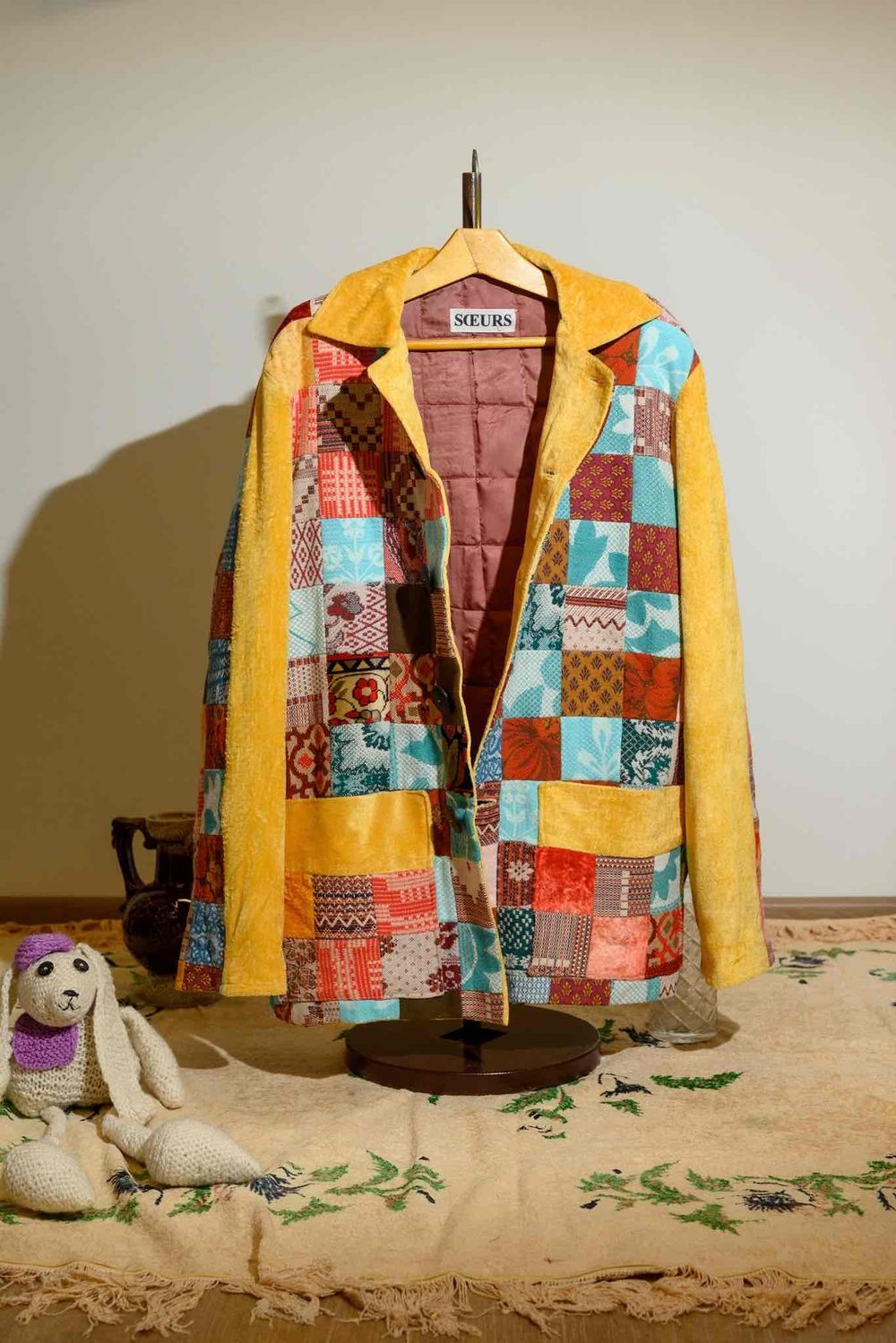 Куртка Soeurs Yellow Velvet Jacket