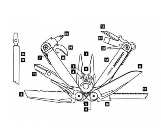 Мультитул-инструмент Leatherman Мод. SURGE (21 инструмент)(11,5см)(335г.)(чехол: нейлон BLACK 4-P M)