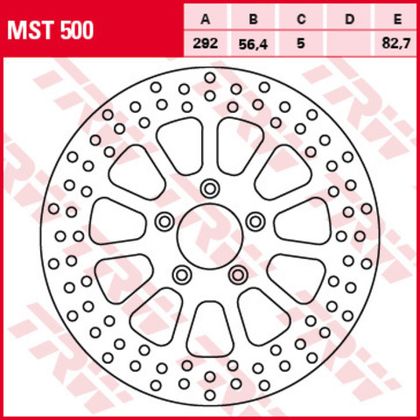 Диск тормозной TRW MST500