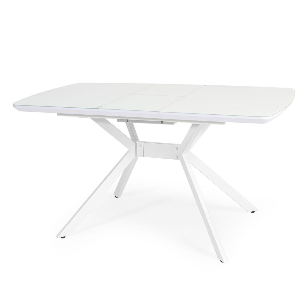 Олимп (Ваша Мебель) Стол обеденный раздвижной (столешница-стекло белое)