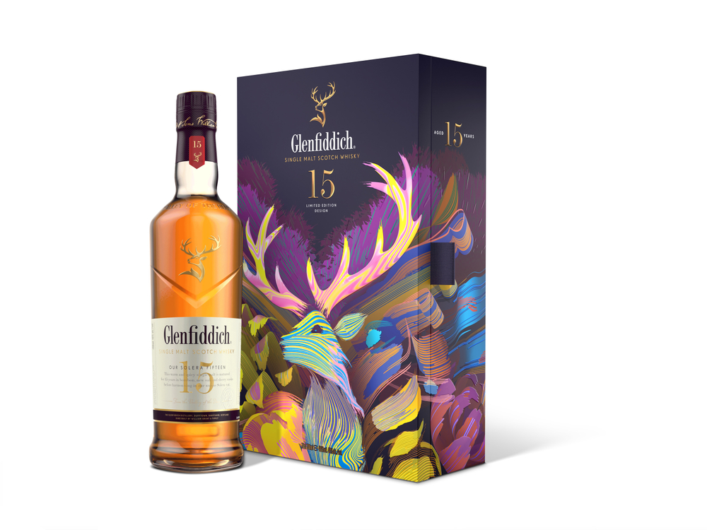 Glenfiddich 15 YO Gift Box с фляжкой 0,7 л.