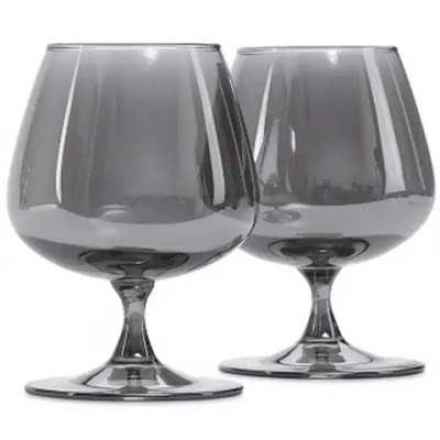 Набор бокалов для коньяка 410мл 2шт «Сияющий графит» P1567