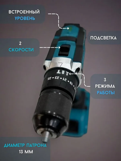 MAGNET Дрель-шуруповерт, 36 В, 2 АКБ