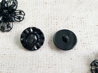 Пуговицы костюмные под металл, d 2,5 см, чёрный