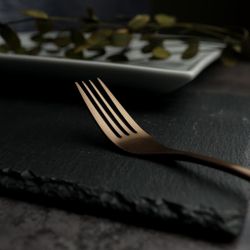 Вилка столовая 21,5 см матовая цвет светлая медь PVD   [12]