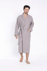 Халат  мужской вафельный 22655 бежевый Nusa Турция