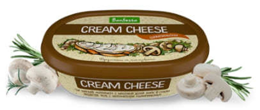 Белорусский сыр мягкий &quot;Cream Cheese&quot; 170г. Шампиньоны - купить с доставкой на дом по Москве и области