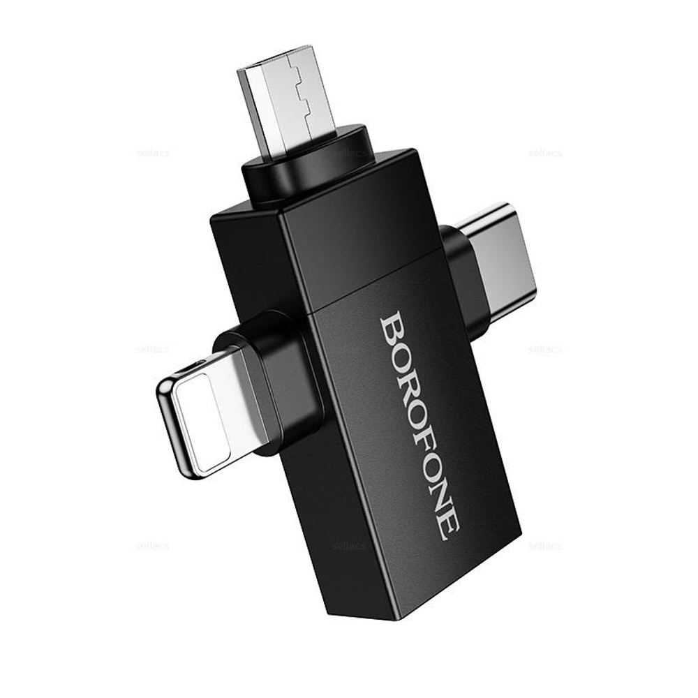 BV26D iP штекер/Type-C штекер/Micro штекер на USB гнездо USB2.0 3-в-1 адаптер