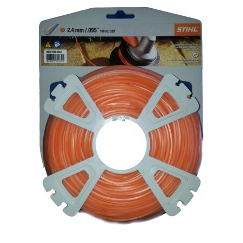 Леска для триммеров STIHL многоугольное диам:2,4мм длина:100м (0000-930-3341)