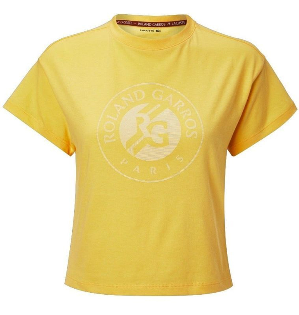 Женская теннисная футболка Lacoste Roland Garros T-Shirt W - yellow