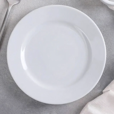 Тарелка фарфоровая десертная 19см Белье