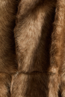 H&M Шуба с шарфом, темно-бежевый