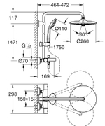 Душевая система Grohe Euphoria System 27475001 с термостатом Хром