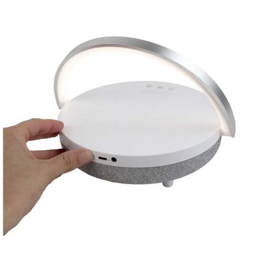 Prixton динамик Bluetooth® 4-в-1 мощностью 10 Вт со светодиодной подсветкой и базой для беспроводной зарядки