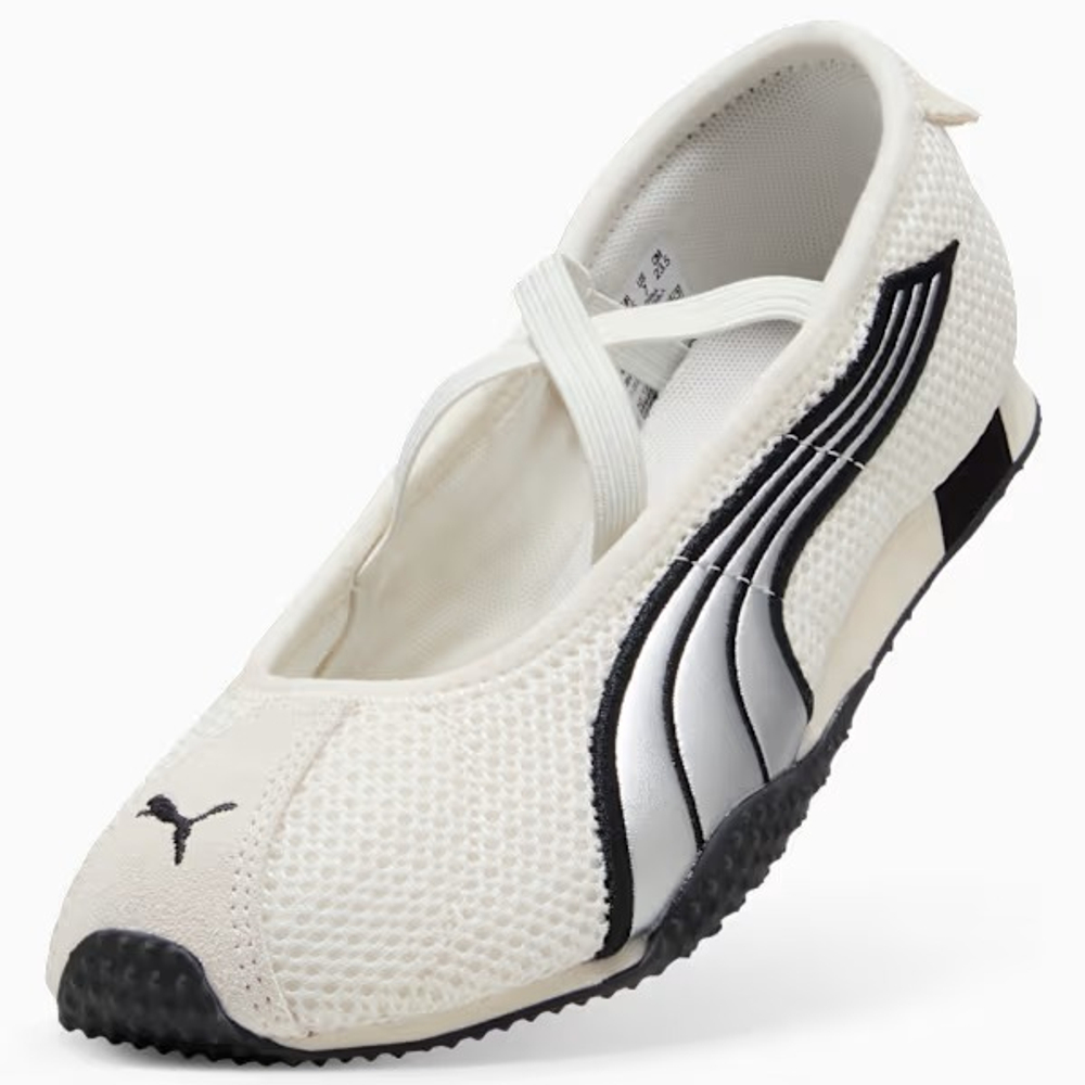 PUMA Женские кроссовки-балетки H-Street, белый/серебряный