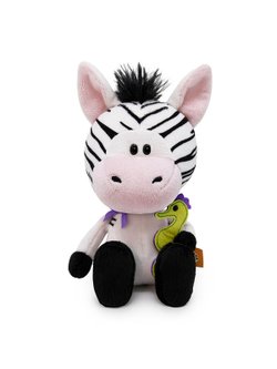 Мягкая игрушка Зебрёнок Зиба с морским коньком 15см