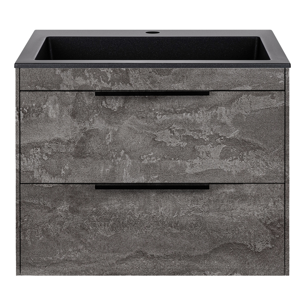 Тумба под раковину Vincea Chiara 2D 600 подвесная, 2 выкатных ящика soft-close, G.Stone