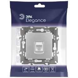 Розетка ЭРА Elegance 14-3107-03 информационная RJ45 IP20 алюминий | Elegance Алюминий